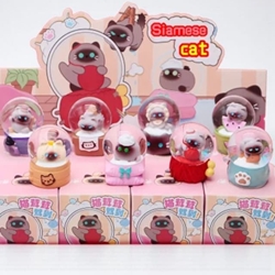 Blind box bola de nieve con gato - Imagen 1