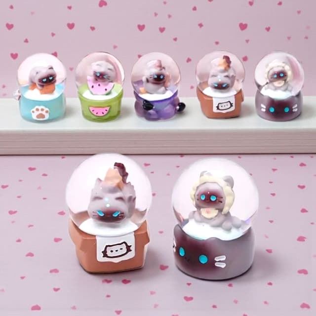 Blind box bola de nieve con gato - Imagen 2