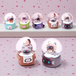 Blind box bola de nieve con gato - Imagen 2