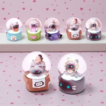 Blind box bola de nieve con gato - Imagen 2