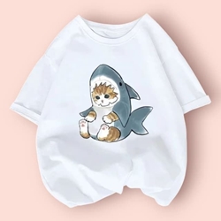 Camiseta gato-tiburón - Imagen 1