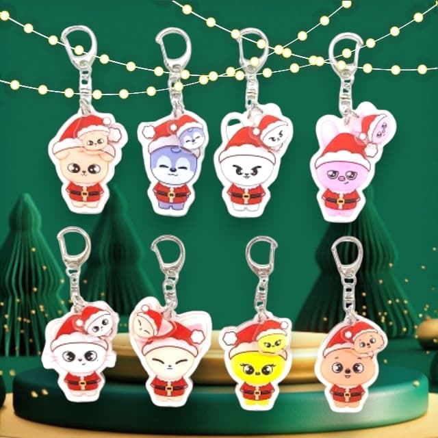 Llaveros Stray Kids de navideño - Imagen 2