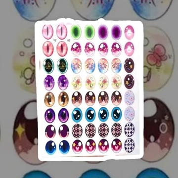 Pegatinas cor ojos de labubu - Imagen 1