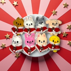 Peluche llavero Stray kids de navidad - Imagen 1