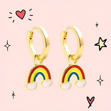 Pendientes kawaii arcoiris - Imagen 1