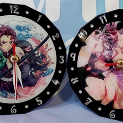 Reloj de Anime Demon Slayer, reloj decorativo , reloj silencioso de pared . personajes temáticos de - Imagen 1